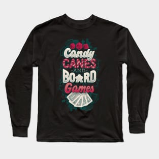 Candy Canes and Board Games Long Sleeve T-Shirt